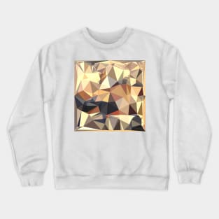 Bisque Gray Abstract Low Polygon Background Crewneck Sweatshirt